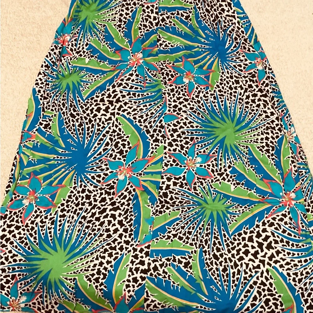 Worthington Blue and Green Tropical Skirt - Picture 2 of 4